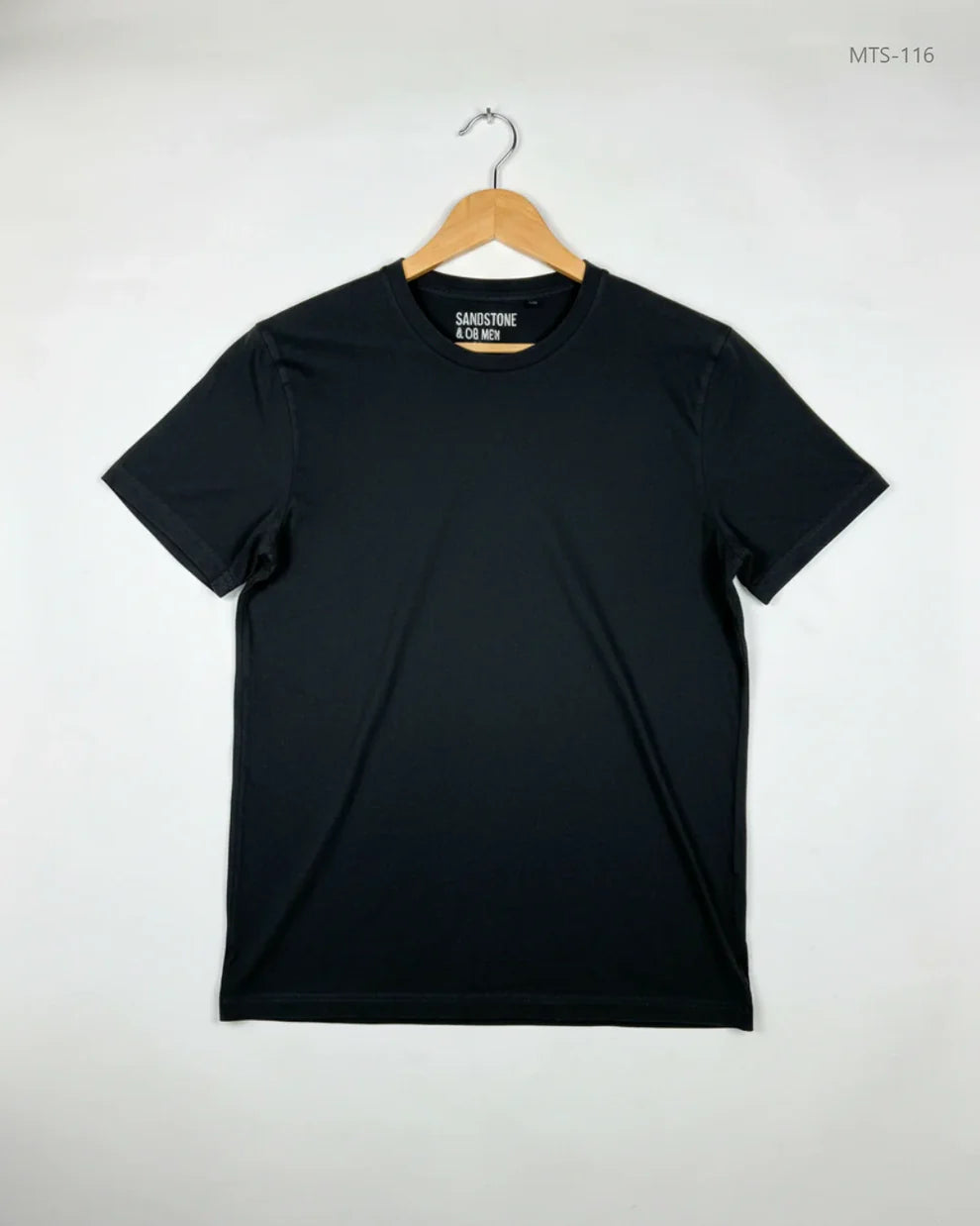 Brand: SANDSTONE | Condition: Premium  SANDSTONE Black Mens Tshirts (MTS-116)